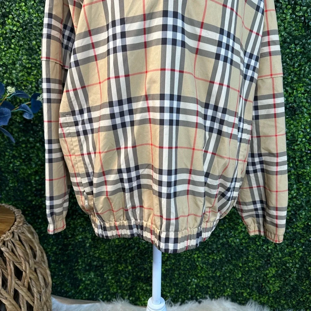 Men’s Burberry Golf nova check quarter zip pull‎ over